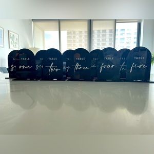 Black Acrylic Table Numbers